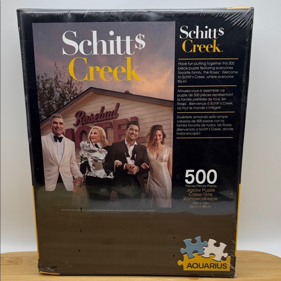 Aquarius Schitt's Creek Jigsaw Puzzle - 500 Pieces - Yellow and Black New in Box - Picture 2 of 5